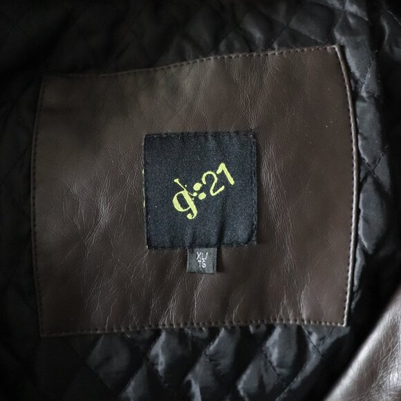 G21 Mens Brown Sz XL Hooded Full Zip Mid-Weight Lined Outdoor Pocket Jacket - Picture 13 of 15